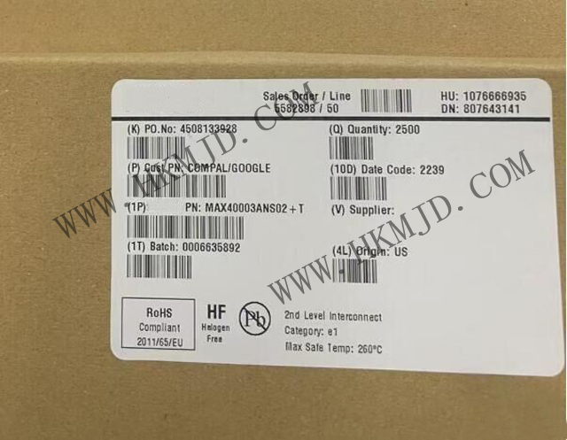 Maxim MAX40003ANS02 600nA 納米功耗 4凸點模擬比較器