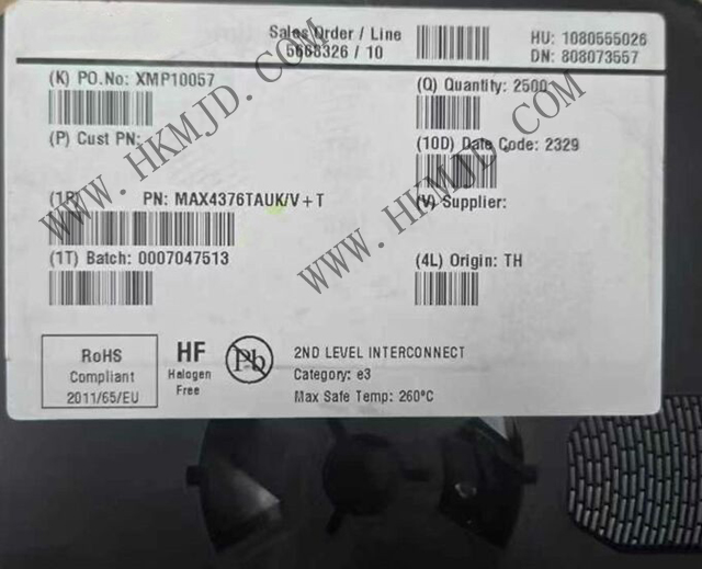 供應 MAXIM MAX4376TAUK 1mA 單通道高側(cè)電流檢測放大器，內(nèi)置增益
